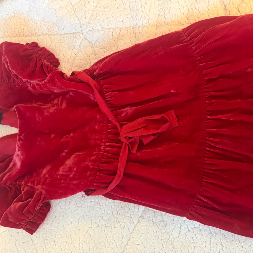 Crewcuts Red Velvet Dress